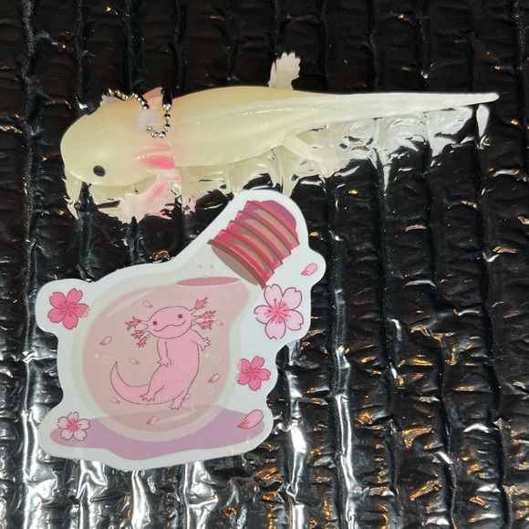 BULBalotl Axolotl Crazy Trending WaterProof Single Decor Accent Sticker - Picture 2 of 5